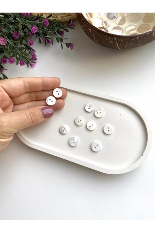 Siberiana 11 Mm İnci Tanesi Kabuk Düğmeleri 241868413