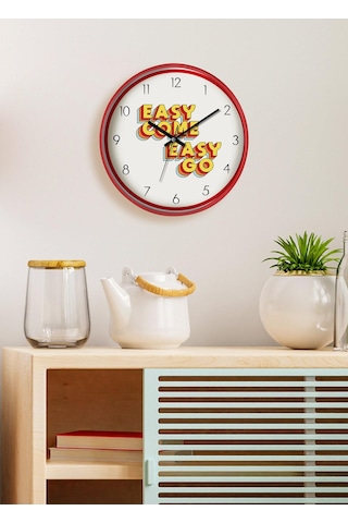 The Mia Hype Duvar Saati Easy Come 30 cm Çok Renkli
