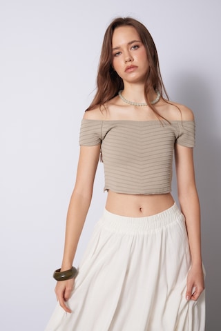 Triko Korse Top Bej