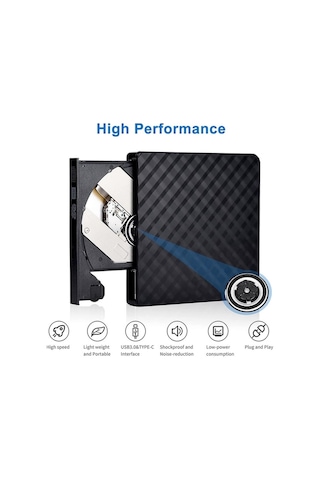 Sones Bt699 Usb / Type-c Harici Optik Sürücü Kılıfı Dizüstü Bilgisayar Dvd Yazıcı Taşınabilir İnce Disk Oynatıcı