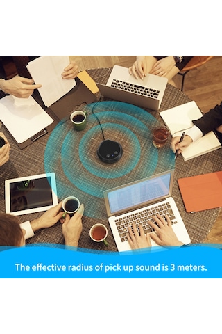 Mufunye Masaüstü Usb Konferans Mikrofonu 360 Çok Yönlü Kondansatör Tak Ve Çalıştır Pc Bilgisayar Mikrofonu