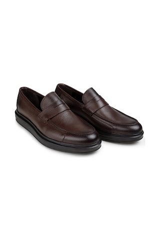 Deery Hakiki Deri Kahverengi Comfort Erkek Loafer Kahverengi