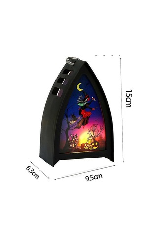 Cadılar Bayramı Gece Lambası, Balkabağı İskelet Cadı Cadılar Bayramı Masa Dekorasyonu - Cadılar Bayramı Partileri Cadı Çok Renkli