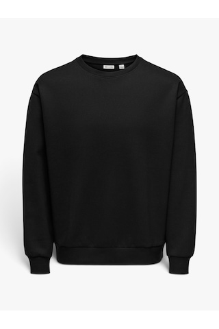 Only & Sons Onsdane Aırflex Rlx Ls Crew Sweat Noos Erkek Siyah Sweatshirt - 22039234