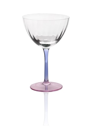 The Mia Ayaklı Cam Dondurma Kasesi Mavi Pembe 240 Ml