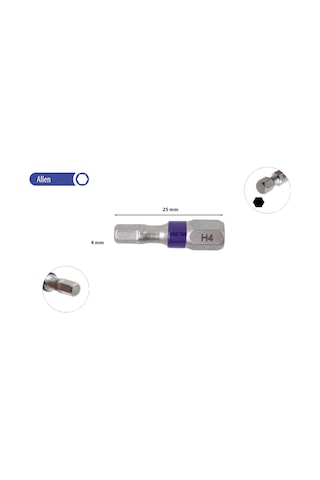 Ceta Form 4 X 25 Mm Allen Bits Uç Renk Kodlu Cb/1840tc
