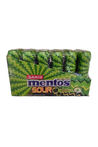 Mentos Sour Yeşil Elma Aromalı Draje Sakız 6 x 56 G