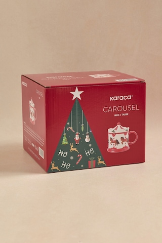 Karaca New Year Yılbaşı Carousel Kırmızı Kupa 450 Ml