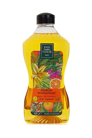 Eyüp Sabri Tuncer Doğal Zeytinyağlı Sıvı Sabun, Bodrum Mandalinası, 1,5 L Pet Şişe 1 X 1500 Ml Diğer