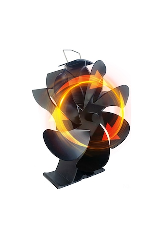 Lemestar Alüminyum Isıtma Fırın Fanı - 6 Kanatlı Termal Enerjiyle Çalışır, Sessiz Isı Dağıtımı, Kömür/küçük Odalar İçin