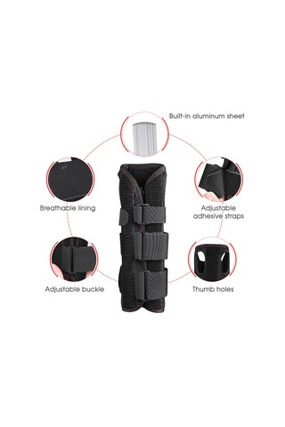 Xindoker El Bileği Tutan Kalkan: Yara, Kırık Ve Çarpık İçin Alüminyum Levha Ve Konforlu Kumaş, 23x10.5cm, 1 Adet