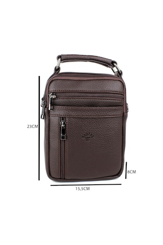 Erkek Kahverengi Omuz Askılı Çok Bölmeli El Ve Omuz Çantası Kahverengi