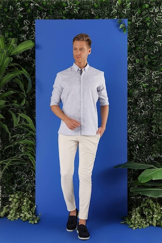 Efor G 1555 Slim Fit Koyu Mavi Klasik Gömlek Mavi