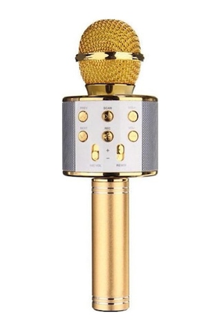 Magicvoice Bluetooth-sd-aux Kablosuz Sarı Karaoke Mikrofonu