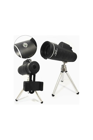 Or-1000 50x60 Monoküler Dürbün Telefon Ve Tripod Uyumu Siyah