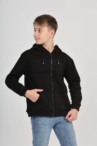 Toontoy Erkek Çocuk Imposıtıve Baskılı Hırka Siyah