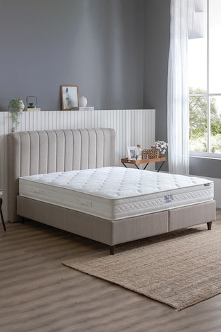 Yataş Bedding Blue Star Yatak, Lento Baza, Somni Başlık Tek Kişilik 3'lü Set 90x190 - Bej