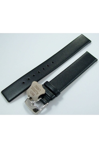 Bizon Deri Saat Kayışı 16Mm Siyah Saat Kordonu 1. Kalite