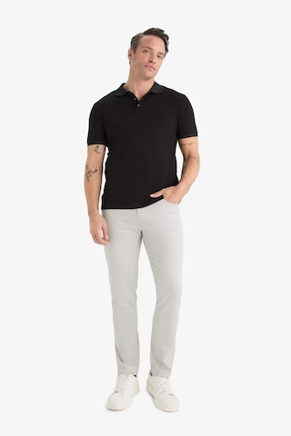 Defacto Slim Fit Dar Kesim Dar Paça Dokulu Pantolon E7959ax25augr184 Gri
