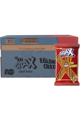 Eti Crax Çubuk Kraker Sade 40 G X 34 Adet