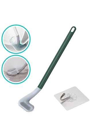 Buffer Golf Tasarımlı Silikon Wc Klozet Mutfak Temizlik Fırçası Kanca Hediyeli Düz