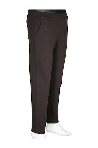 Barem Kadın Buse Rahat Kalıp Yan Cepli Orta Kalın Çelikli Kahve Pantolon Kahverengi