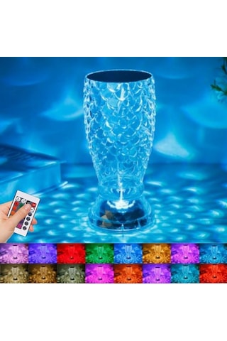 Buffer Balık Süzgeç Model Usb Şarjlı Kumandalı 16farklı Işık Modlu Masa Üstü Kristal Akrilik Led Diğer