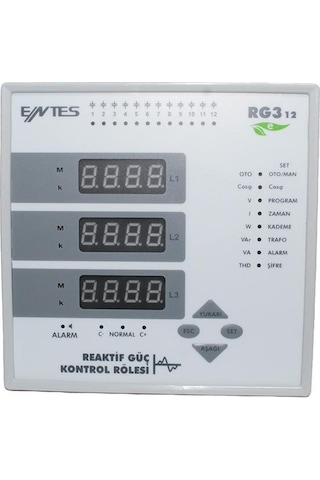 ENTES Rg3-12E Reaktif Güç Kontrol Rölesi (M3682)