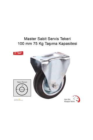 Master Sabit Servis Tekeri 100 Mm 75 Kg Taşıma Kapasitesi N11.27520