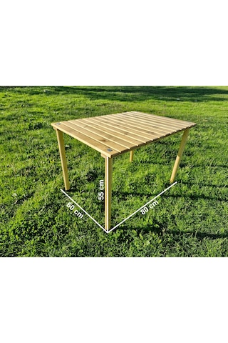 Brotherscraft Ahşap Katlanır Rulo Kamp Ve Piknik Masası 80 60 ...