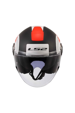 Ls2 Classy Disko Açık Motosiklet Kaskı-9559 Siyah - Kırmızı - Beyaz
