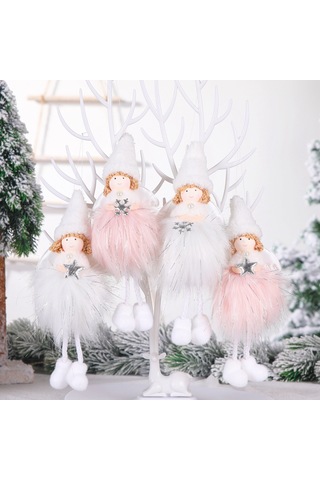Dofolink Pembe Gümüş İpli Yün Kar Tanrıçesi, Noel Ağacı Süsü, Ev Dekorasyonu, Elden Yapımı, Hediyelik, Konforlu Ve Pratik Kullanim