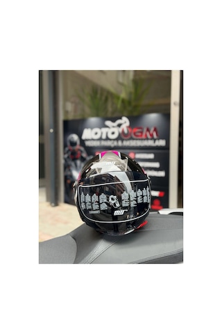 Fx-101 Pink Woman Yarım Camlı Kask Çok Renkli