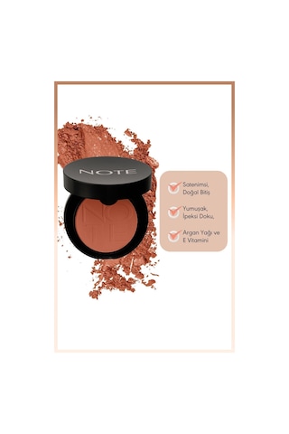 Note Cosmetique Luminous Silk Compact Blusher Toz Allık - 05 Desert Rose