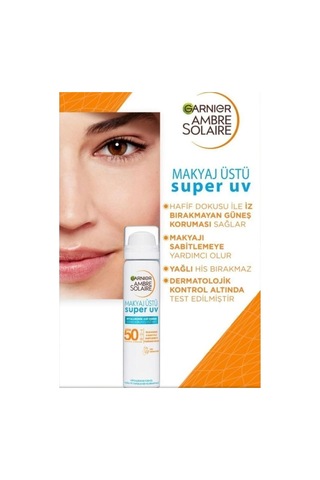 Garnier Ambre Solaire Over Make Up Super Uv Protection Mist Spf50 75ml