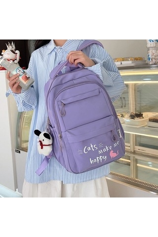 Maoyaya Kawaii Okul Sırt Çantası Moda Sevimli Su Geçirmez Seyahat Omuz Çantası Trendy Hafif Genç Sırt Çantası Kızlar, Renkli Tasarım Çok Renkli