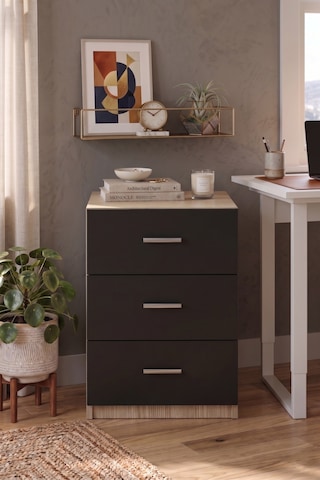 Yurudesign Vario C Ofis 3 Lü Keson Meşe-Siyah