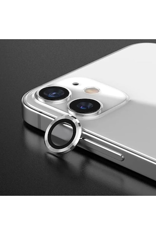 Apple Uyumlu iPhone 13/13 Mini Silver Gümüş Kamera Koruyucu Lens Koruyucu