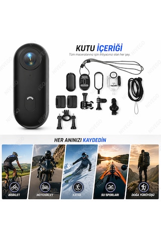 Nvg Mini Aksiyon Kamera Video Kaydedici 1080p Full Hd Wifi Klipsli Giyilebilir Taşınabilir Vücut Kamera Siyah
