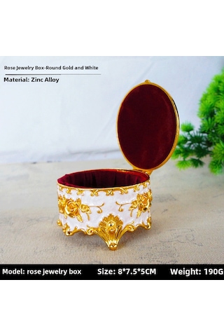 Xiyyadms Yüksek Kaliteli Metal Kutu: Renkli Kaplama Gül Desenli Ev Dekorasyonu Ve Mücevher Saklama Aleti 8x7.5x5 Cm