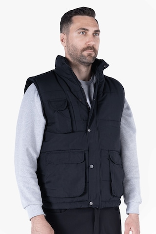 Elyaf Dolgulu Dik Yakalı Yelek Siyah