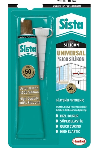 Henkel Sista Universal Silikon Beyaz 50 ML Henkel Sista Universal Silikon Beyaz 50 ML