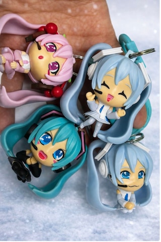 Hatsune Miku-snow Miku Backpack Hangers Seri 2sürpriz Paket Figür Anahtarlık-çanta Süsü-oyuncak Orijinal Anime