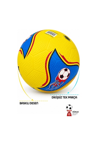 Telvesse Kauçuk Futbol Topu Yekpare Üretim Soft Karışık Renk 400 Gram No:5 Çok Renkli