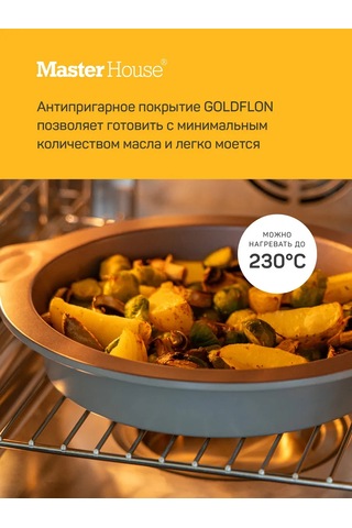 Master House Yuvarlak Kulp Yapısı Fırın Kabı 249228271 Gri