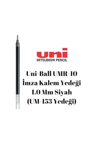 Uni-Ball Umr-10 Imza Kalem Yedeği 1.0 Mm Siyah - 12'li Paket