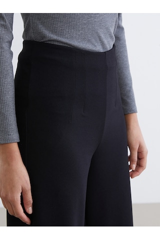 Lcw Modest Siyah Beli Fermuarlı Geniş Paça Kadın Pantolon