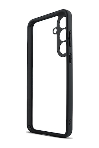 Samsung Galaxy Uyumlu S25 Fe Kılıf Kamera Korumalı Şeffaf Arka Yüzey Zore New Roll Kapak Siyah