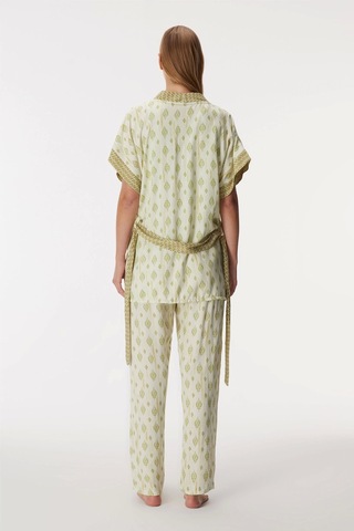 Anıl 11421 Kadın Sabahlık, Atlet Ve Pantolon Takım Yeşil