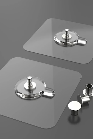 Thentech Güçlü Yakışkanlı Tablo Çerçeve Askılığı Banyo Lif Askılığı Güçlü Yapışkan Suya Dayanıklı Şeffaf Beyaz